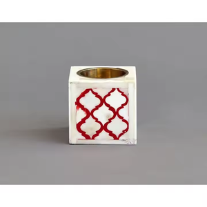 New Arrival Customized Cow Bone Inlay Eco-Friendly Handmade <b>Tea</b> <b>Light</b> Holder High Quality Home Decoration Christmas Bakhoor - Product Image 3