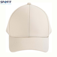 Casquette de baseball unisexe ajustable personnalisée 2026 en maille solide imperméable avec logo brodé et trous découpés au laser à 5 panneaux