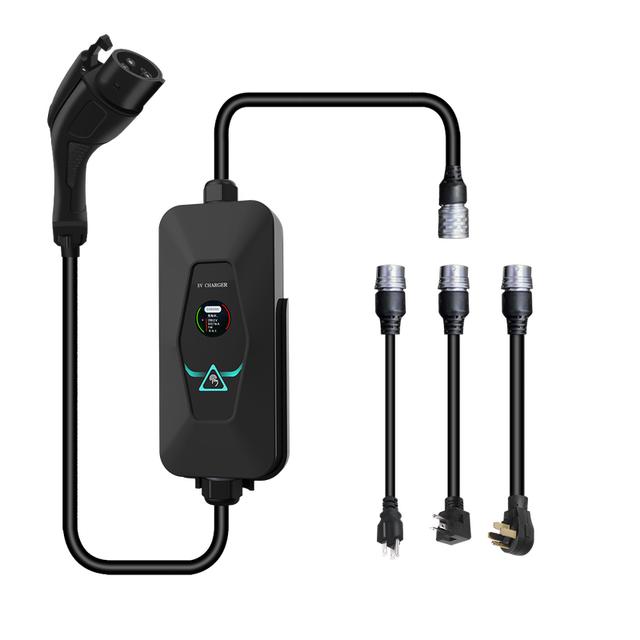 Level 2 Portable EV Charger 16A 11.5kW Type 1 Single Phase AC Fast Charging for Compatible Smart 4G App 85-265V