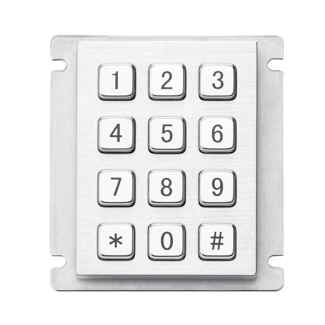 Machining Services Silver Durable Metal Small Stainless Steel Numeric Keypad with Touchpad Mouse