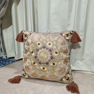 Patrón de celebridades modernas bordado 100% algodón fundas de almohada personalizables ecológicas fundas de cojines para el hogar Hotel Navidad - Product Image 5