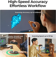 Escáner 3D Creality Otter Lite con Precisión de 30 fps y Resolución de 0.05 mm, Wi-Fi Integrado, Interfaz USB, Producto en Stock