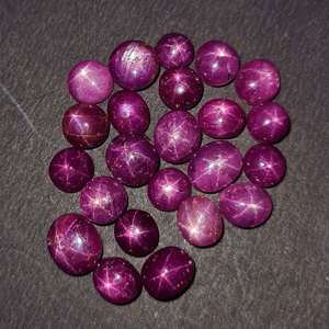 50 Cts 13 a 15 Uds cabujón de estrella de rubí piedra preciosa de Color Natural 6 Ray Star cabujón de rubí estrella de rubí piedra suelta para la fabricación de joyas - Product Image 3