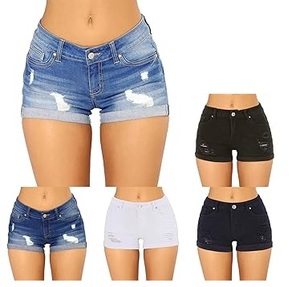 Pantalones cortos de mezclilla con estilo Formal Casual Verano Moda Transpirable Cómodo Skinny Stretch Pantalones cortos de mezclilla para mujer - Product Image 5