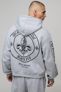 Sudadera con capucha de invierno para hombre, de forro polar de color liso, gruesa, con cremallera, cortavientos, transpirable, estilo urbano casual, hombros caídos, oversize - Product Image 2