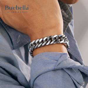 10mm <b>Solid</b> 925 Sterling <b>Silver</b> Miami Cuban <b>Bracelet</b> For Men Hip Hop Jewelry - Product Image 2