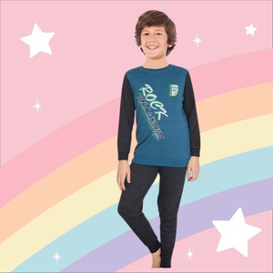 Ensemble de pyjamas pour enfants en coton doux, manches longues, interlock 2 fils, 3-10 ans, pour garçons et filles, pyjamas pour filles - Product Image 4