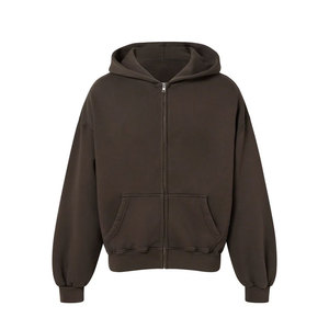 Sudaderas con capucha de peso pesado para hombre, forro polar grueso con cremallera completa, sudaderas cálidas de invierno para gimnasio - Product Image 5