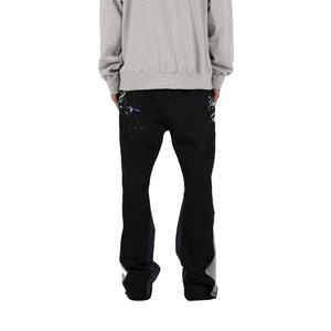 Pantalon de survêtement évasé personnalisé pour hommes Pantalon évasé pour hommes Pantalon de sport d'entraînement délavé Style décontracté Poche latérale Jogger à jambe large - Product Image 2