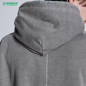 Sweat à capuche pour homme de haute qualité, 100% coton molletonné/éponge française, nouvelle mode d'hiver, impression 3D en relief sur le devant, logo personnalisé, séchage rapide - Product Image 3