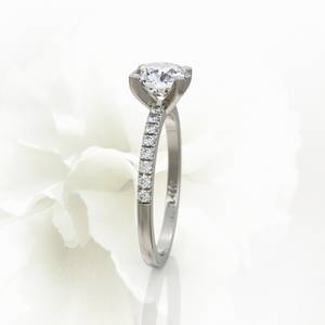 Anillo de Compromiso Exclusivo de Oro de 10K con Media Eternidad de Diamantes de Moissanita de 1.16 Quilates, Joyería Fina para Novia, Directo de Fábrica, Proveedor Personalizado - Product Image 4