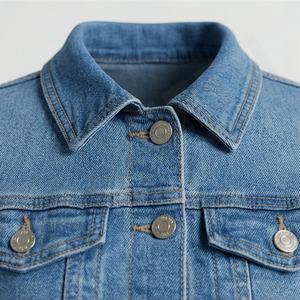 Veste en jean élégante pour femmes, col rabattu, coupe ample, vêtement d'extérieur court, OEM, respirante, veste en jean tendance, manteau élégant de haute qualité - Product Image 4
