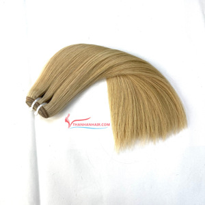 วิกต่อผมมนุษย์ทำจากเส้นด้ายสองชั้นสำหรับต่อผมสีฟ้าบริสุทธิ์ - Product Image 6