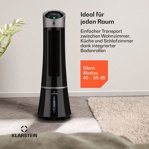 Air <b>Cooler</b> <b>Fan</b> Water 180 m3/h 6L Tank Portable Tower Air <b>Cooler</b> for Home Rooms up to 20 m2 30W 55 dB Black - Product Image 3