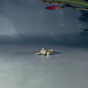 แหวนเพชรโรสโกลด์14K แบบพรีเมี่ยมสไตล์มินิมอลลิสต์แบบธรรมชาติทำจาก I1 SI3เจียระไนแบบสดใสขายส่ง - Product Image 1