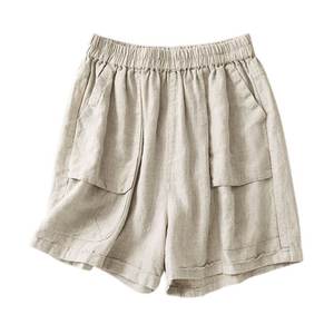 Shorts Bermuda de Verano para Mujer, Casuales, Cintura Media, para Adolescentes, Transpirables, de Secado Rápido, Cintura Elástica, Deportivos, 100% Algodón, para Playa - Product Image 2