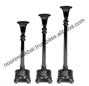 Soporte de vela decorativo de boda de aluminio Chapado en cobre exclusivo soporte de pilar de vela de mesa de Metal lujoso para Navidad en casa - Product Image 4