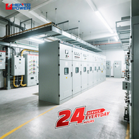 Panneau d'appareil de commutation de boîtier métallique intérieur certifié HENTG POWER ISO Armoire de distribution électrique basse tension GGD personnalisée