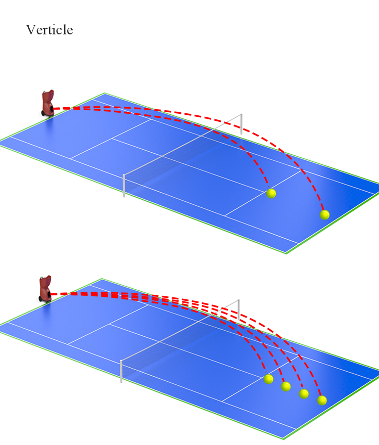 PUSUN PT9001 Tennis Ball Machine Portable Professional Automatic Launcher Tennis Training Equipment APP Control with Battery