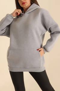 Custom Logo <b>Hoodies</b> <b>Women's</b> Plain Embroidered Loose Jumper 100%cotton <b>Sweatshirts</b> <b>Women</b> Oversized Essentials <b>Hoodies</b> Woven - Product Image 5