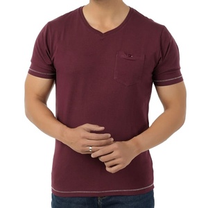 Camiseta de Cuello en V, Ajustada, de Secado Rápido, 100% Algodón, con Logotipo Personalizado Bordado e Impreso, Precio de Fábrica, Venta Caliente - Product Image 5