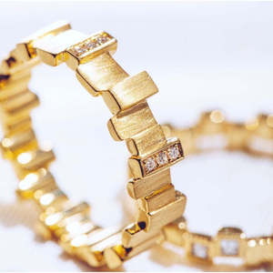 Anillo de Diamante Blanco Corte Princesa, Oro de 18K, Joyería Fina, Estilo Delicado, Oro Amarillo, Platino, Oro de 10k, Rodio - Product Image 1