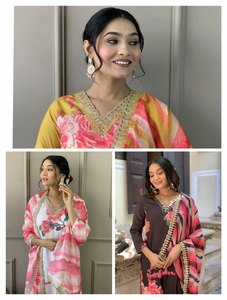 Hot Selling Readymade Women's Anarkali Reyon <b>Kurtis</b> in Viscose for Wedding Function 2024 Collection - Product Image 3