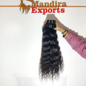 Vente en gros 100% Pas cher Indien Vierge Remy Cuticule Aligné Noir Bouclés Vague Bundles Doux Brut Non Transformés Extensions de Cheveux Humains - Product Image 5
