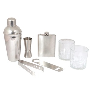 Kit bartender de barware de metal profesional personalizado más vendido con juego de coctelera de acero inoxidable de la India - Product Image 6