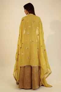 Conjunto de Blusa, Lehenga Choli y Dupatta Banarasi Zari, Ropa Moderna Reversible para Fiestas, para Todas las Temporadas, Estilo Indio y Pakistaní - Product Image 4