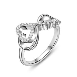 แหวนแฟชั่นเงินสเตอร์ลิงรูปหัวใจ Jeulia Infinity Love Mom - Product Image 2