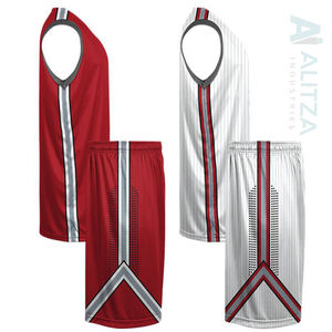 Juego de camisetas de baloncesto reversibles personalizadas duraderas para equipos Tela de secado rápido Impresión de números de nombre personalizado - Product Image 6