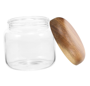 Hexagonal 100ml Glass Salt <b>Jar</b> with <b>Wooden</b> Control Caps Support Customization Salt Storage Glass <b>Jars</b> with Sale - Product Image 5