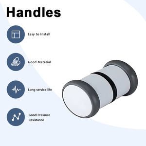 Gagang kenop Shower plastik Hydrorelax dengan tutup ujung karet hitam - Product Image 3