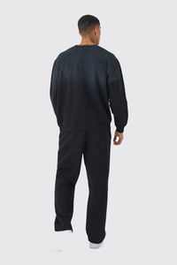 Sudaderas de cuello redondo para hombre con lavado ácido Vintage 100% algodón de gran tamaño con hombros caídos sudaderas con capucha Sun Fade logotipo personalizado liso teñido invierno - Product Image 2