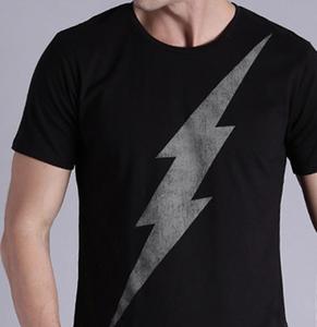 Camiseta de algodón transpirable con estampado de diseño de pernos para hombre de talla grande personalizada de alta calidad - Product Image 6