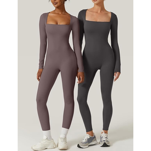 Top sin mangas de una pieza para mujer, mono ajustado sin costuras para Yoga y entrenamiento, diseño acanalado de talla grande, moda de verano - Product Image 6