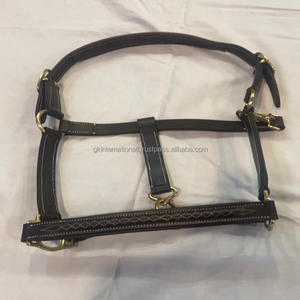 Équitation licou de cheval en cuir souple rembourré sans Stress avec coutures contrastantes fantaisie licou en cuir cousu fantaisie - Product Image 4