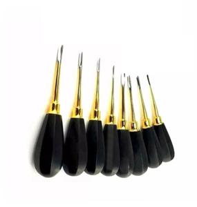 Juego de 8 Elevadores Dentales Surtechs de Acero Inoxidable Negro de Primera Calidad, Clase I, Manuales, con Empuñadura Acolchada de Lujo, Quirúrgicos - Product Image 6
