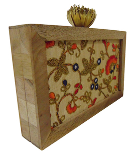 Sac à main indien brodé à la main perle tissu ethnique mariage cadeau fête sacs poignet sac à main sacs à main Vintage inde boîte de fête sac - Product Image 1