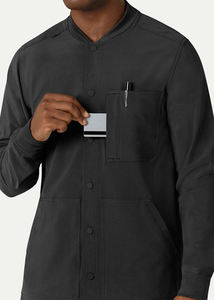 Vente chaude Uniformes de travail unisexes à 5 poches, ensembles d'infirmières personnalisés anti-froissement en tissu tissé pour les salons de beauté - Product Image 6