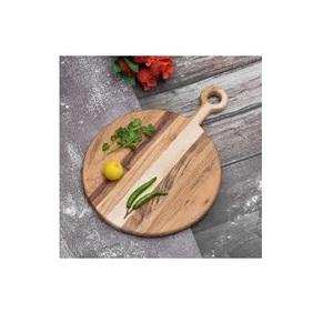 Fantastic Design Handmade Natural Acacia Wood Cutting Board Kitchen Vegetable <b>Chopping</b> <b>Block</b> with Handle - Product Image 2