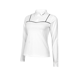 Houndstooth Pro Women's <b>Long</b> <b>Sleeve</b> Polo Shirt Breathable Knitted Solid Color <b>Golf</b> <b>Top</b> - Product Image 4