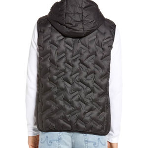 Nouveau gilet matelassé à capuche ajusté imperméable personnalisé avec logo frontal - Vente flash Veste pour homme - Product Image 3