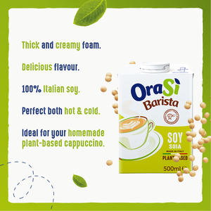 Boisson végétale à base de soja OraSi Barista 0,5 litre 12 unités Durée de conservation de 360 jours - Product Image 5