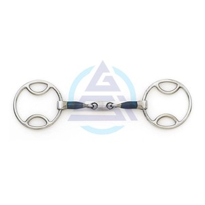 Broca de mordaza de anillo de enlace ovalado de acero azul de alta calidad, superventas, broca de filete de caballo, proveedor mayorista de alta calidad - Product Image 1