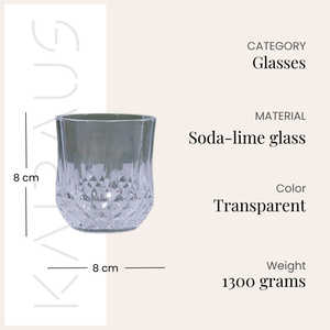 ชุดแก้ววิสกี้ใสโซดาไลม์ 6 ใบ ใช้กับเครื่องล้างจานได้ เหมาะสำหรับงานปาร์ตี้ สำหรับดื่มวิสกี้และไวน์ - Product Image 3