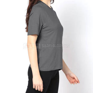 Camiseta de Verano para Mujer, Talla Grande, Cuello Redondo, Manga Corta, Transpirable, Suave y Cómoda para Uso Diario - Product Image 2