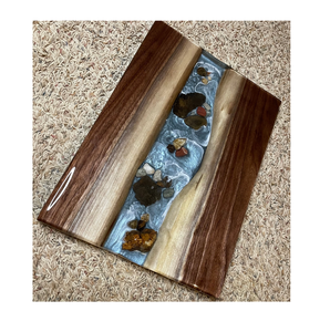 Tabla y bloques de queso para cortar con diseño de Río de madera y resina clásica para uso en restaurantes, fabricación al por mayor de buena calidad - Product Image 5