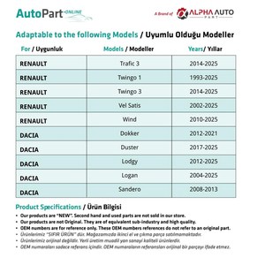 Clips de pare-chocs et de calandre pour Renault, Dacia - 100 pièces - Product Image 2